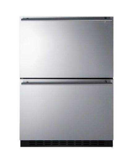 Summit Stainless Steel Two-Drawer Undercounter Refrigerator