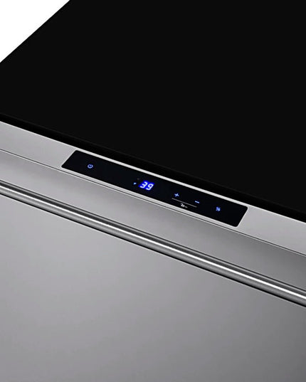 Summit Stainless Steel Two-Drawer Undercounter Refrigerator