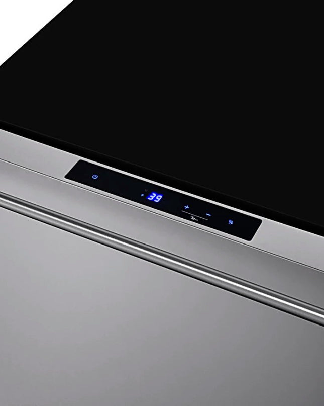 Summit Stainless Steel Two-Drawer Undercounter Refrigerator