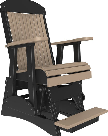 LuxCraft 2 foot Classic Poly Balcony Weatherwood & Black