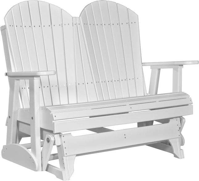 LuxCraft 4 foot Adirondack Poly Glider (White)