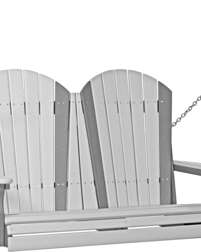 4 foot Adirondack poly swing dove gray and slate 4APSDGS