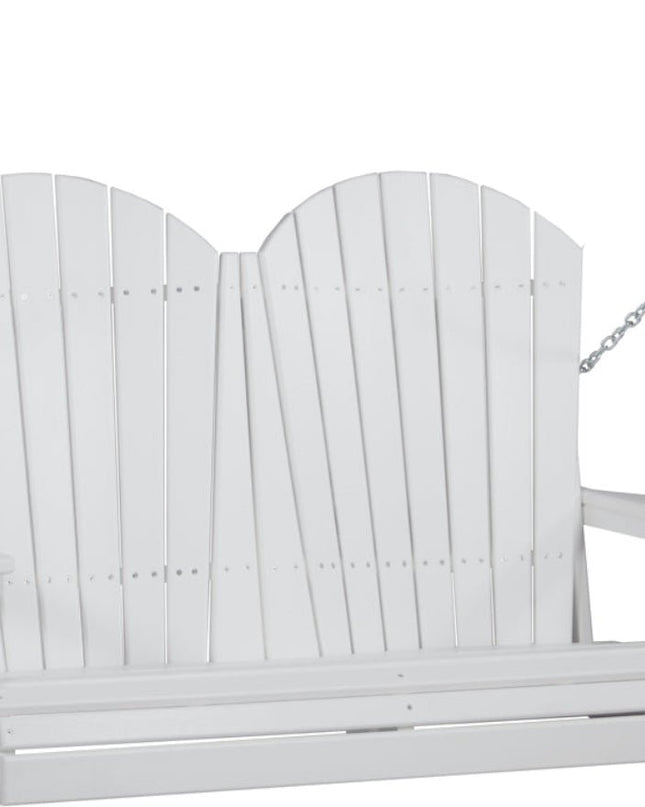 4 foot Adirondack poly swing white 4APSW