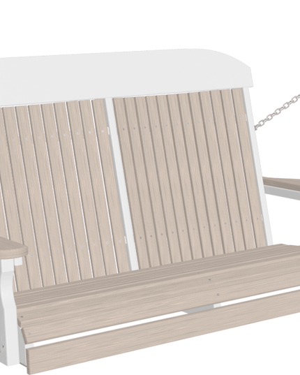 4 foot classic poly swing birch white 4CPSBIW