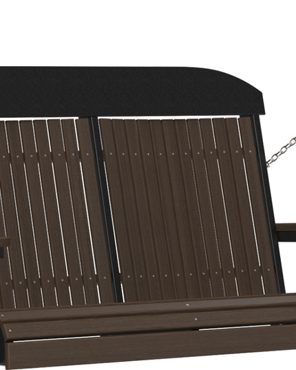 4 foot classic poly swing  Brazilian walnut and black 4CPSBZWB