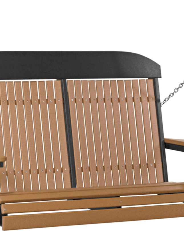 4 foot classic poly swing cedar and black 4CPSCB