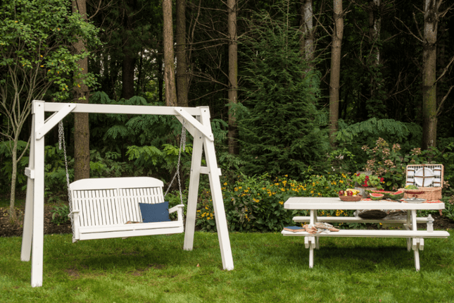 4 foot classic poly swing white on A frame