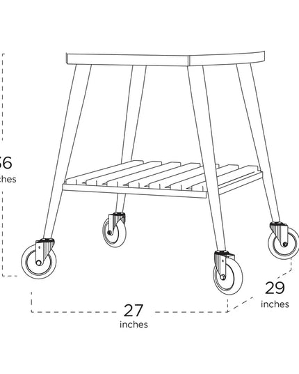 WPPO Hybrid Wood/Gas fired 50'' Cart