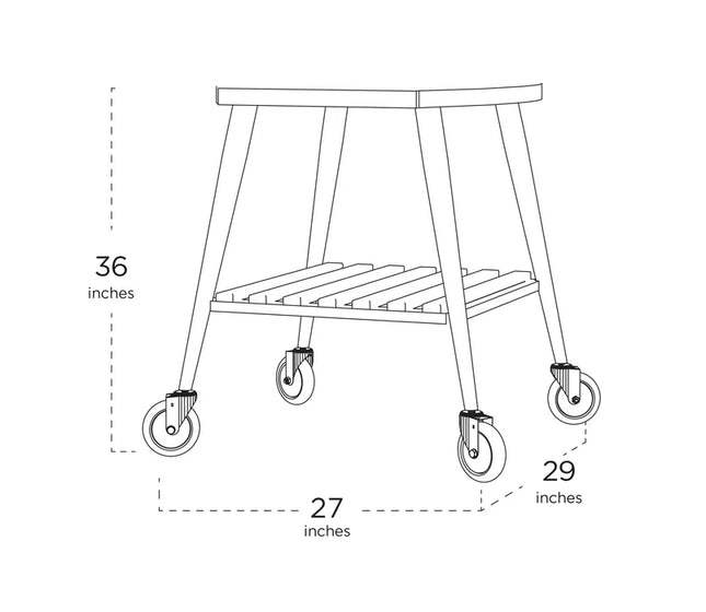 WPPO Hybrid Wood/Gas fired 50'' Cart