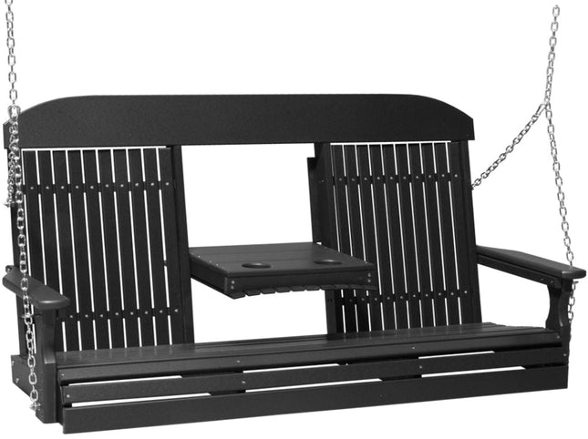 5 foot classic poly swing black 5CPSBK