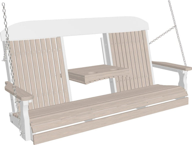 5 foot classic poly swing birch and white 5CPSBIW