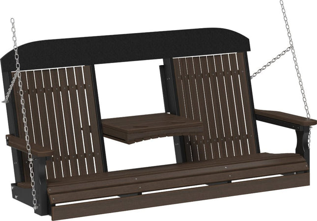5 foot classic poly swing, Brazilian, walnut and black 5CPSBZWB