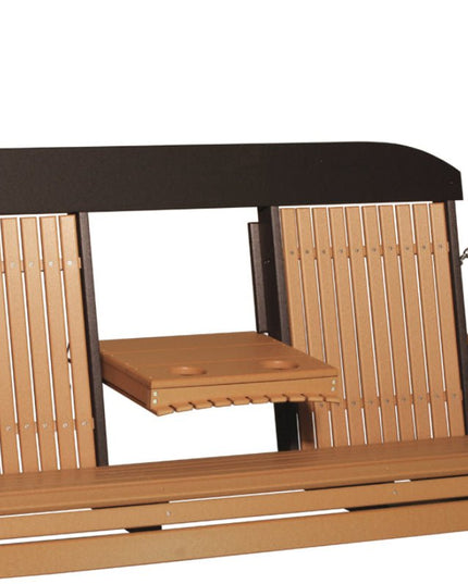 5 foot classic poly swing cedar and black 5CPSCB