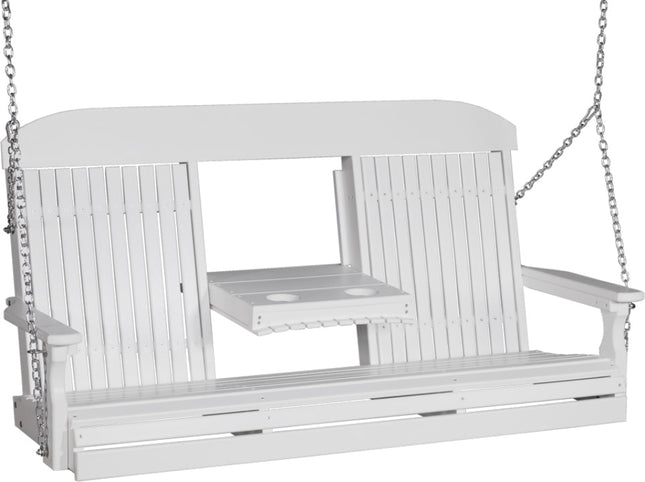 5 foot classic poly swing white 5CPSW