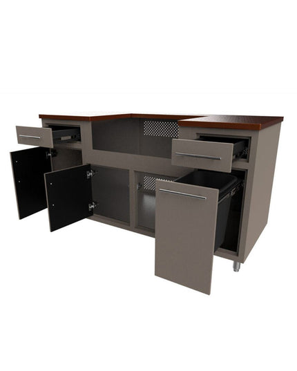 Challenger Coastal Series 5’ Grey Glimmer 67.25” Island Package 