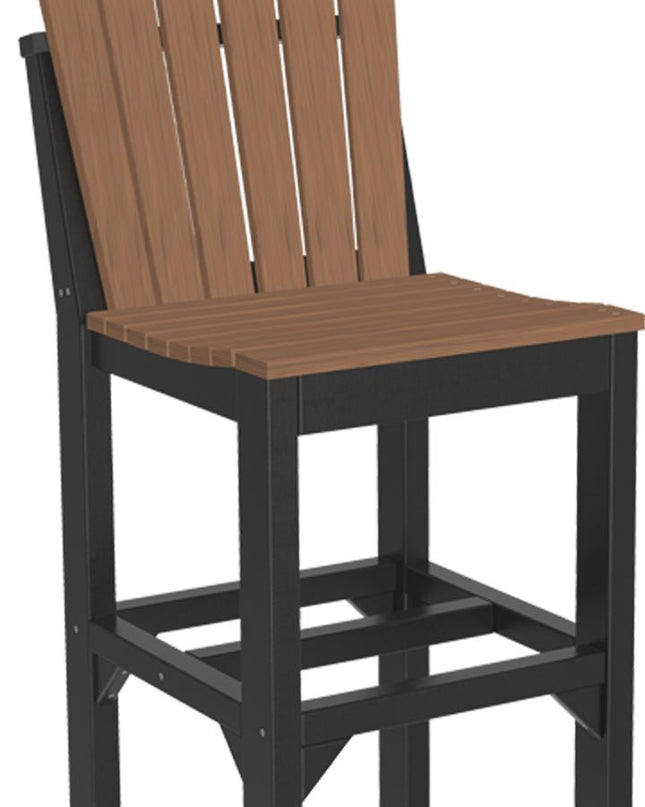 Adirondack Side Chair (Bar Height) Antique Mahogany & Black