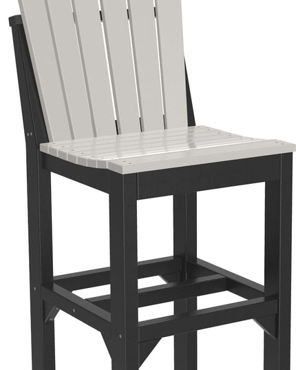 Adirondack Side Chair (Bar Height) Dove Gray & Black