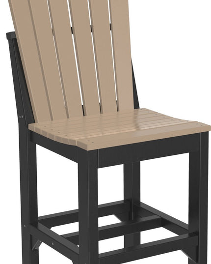 Adirondack Side Chair (Counter Height) Weatherwood & Black