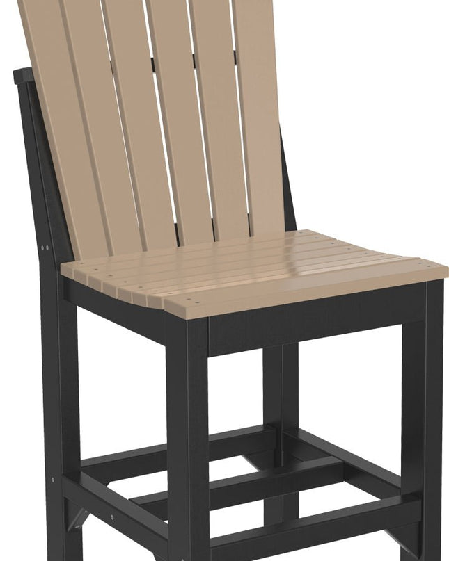 Adirondack Side Chair (Counter Height) Weatherwood & Black