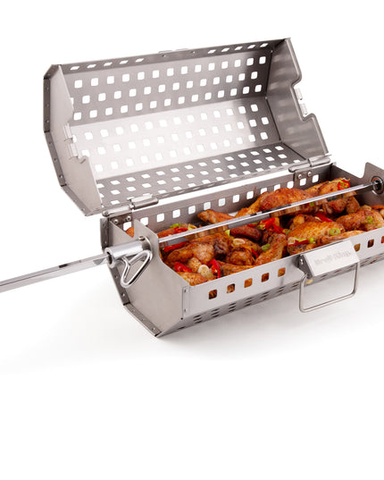 Rotisserie Tumble Basket with Grill Wok