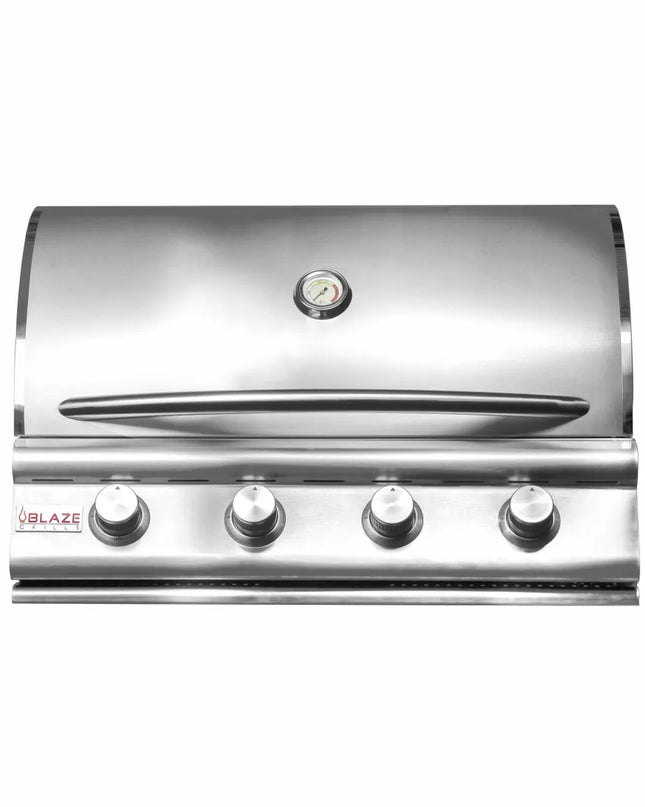 Challenger Coastal Series 5’ Grey Glimmer 67.25” Island Package with 4LBM 32” Blaze Grill