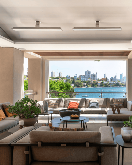 Bromic Platinum White with ceiling mounts
