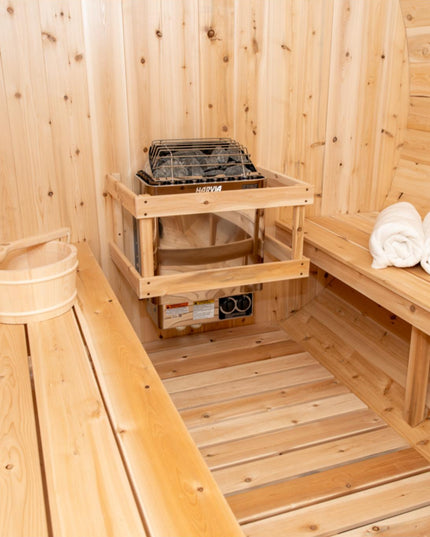 Tranquility Barrel Sauna by Canadian Timber