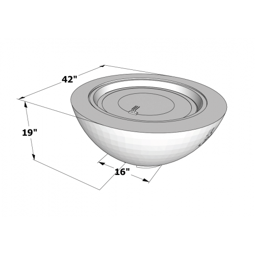 30" Round Fire Bowl Midnight Mis - Cove