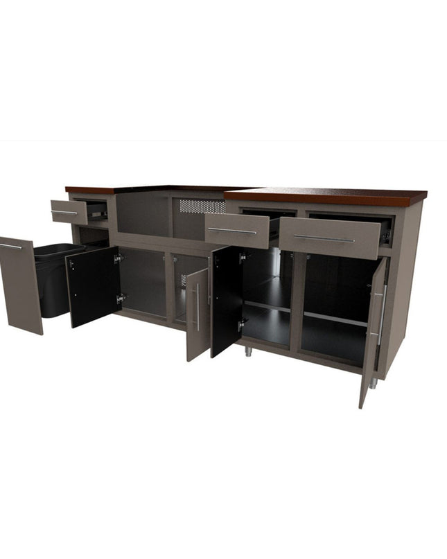 Challenger Coastal Series 7’ Anthracite 80.875” Island Anthracite Toe Kick