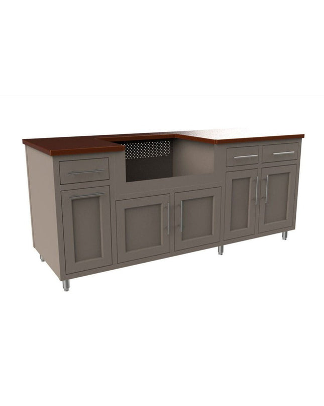 Challenger Coastal Series 7’ Anthracite 80.875” Island Package