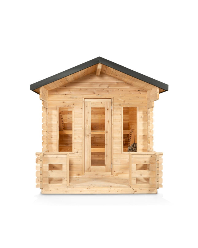 Georgian Cabin Sauna with Porch