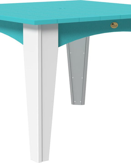 Island Dining Table (44" Square) Aruba Blue & White