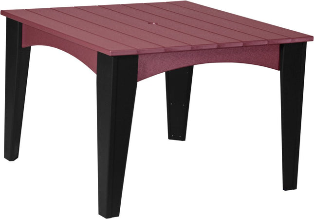 Island Dining Table (44" Square) Cherrywood and Black