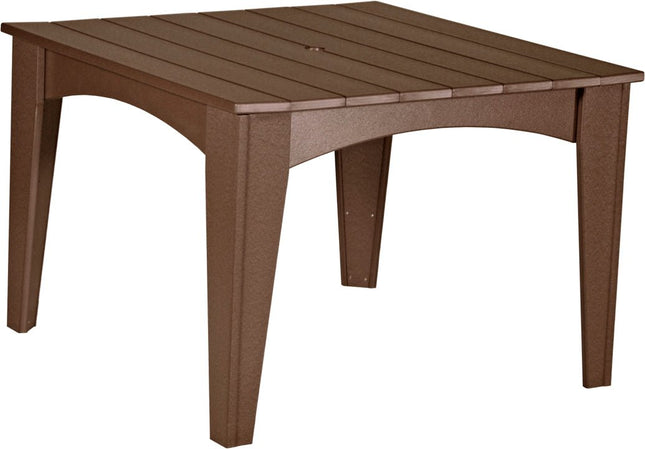 Island Dining Table (44" Square) Chestnut Brown