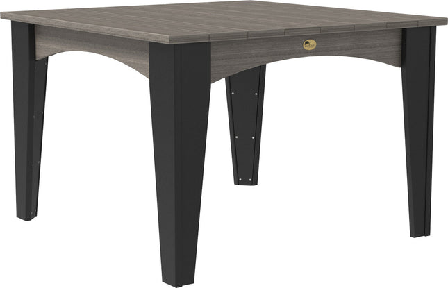 Island Dining Table (44" Square) Coastal Gray & Black