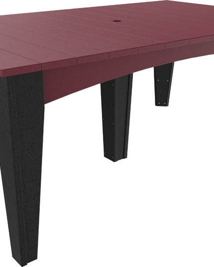 Island Dining Table (44" x 72" Rectangular) Cherrywood & Black