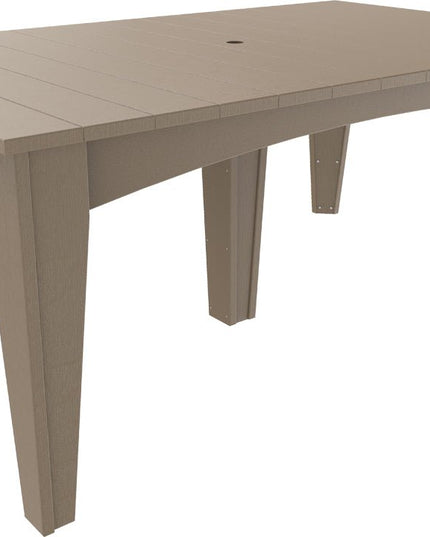Island Dining Table (44" x 72" Rectangular) Weatherwood