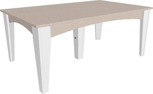 Island Dining Table (44" x 72" Rectangular) Birch & White