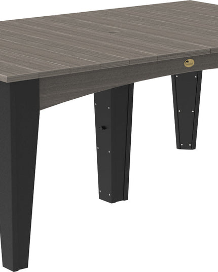 Island Dining Table (44" x 72" Rectangular) Coastal Gray & Black