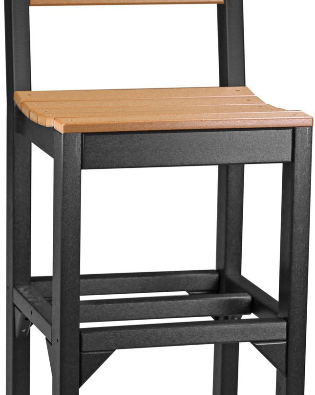 Island Side Chair (Bar Height) Cedar & Black