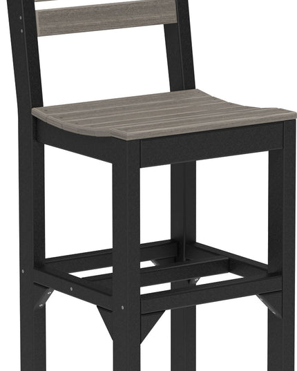 Island Side Chair (Bar Height) Coastal Gray & Black