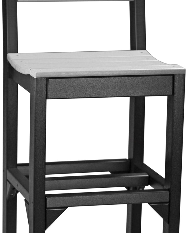 Island Side Chair (Bar Height) Dove Gray & Black