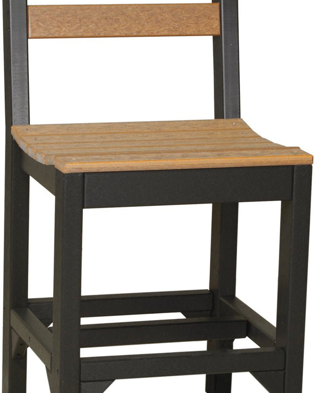 Island Side Chair(Counter Height)  Antique Mahogany & Black