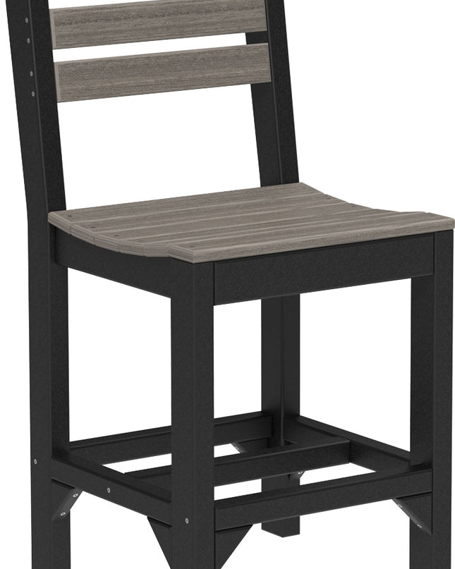 Island Side Chair(Counter Height)  Coastal Gray & Black