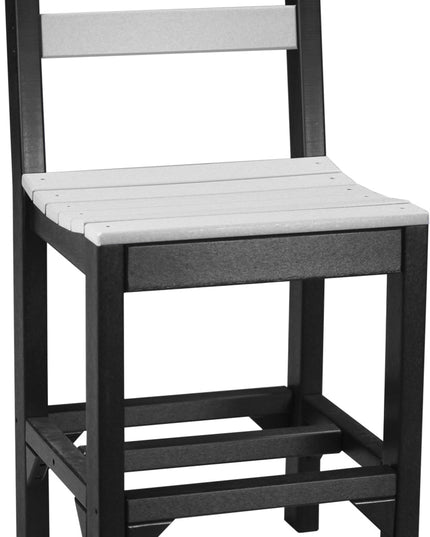 Island Side Chair (Counter Height) Dove Gray & Black
