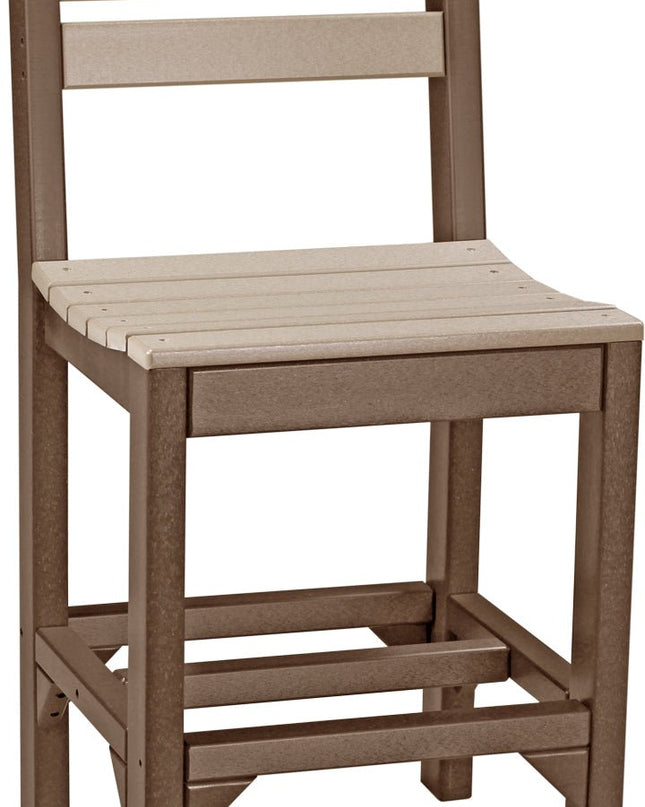 Island Side Chair (Counter Height) Weatherwood & Chestnut Brown