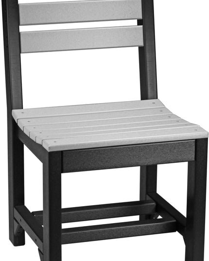 Island Side Chair (Dining Height) Dove Gray & Black