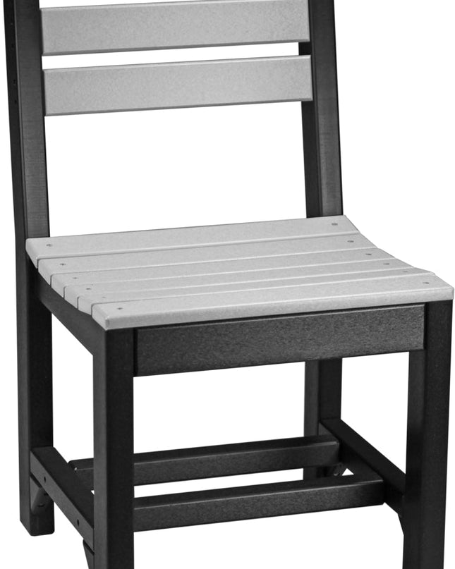 Island Side Chair (Dining Height) Dove Gray & Black
