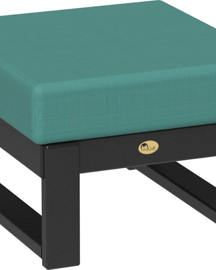 Cast Breeze cushioned stool with black legs on a white background