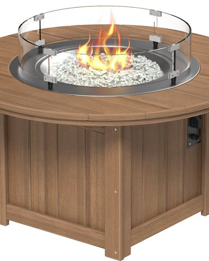 LuxCraft Lumin Fire Pit 46" Base Antique Mahogany